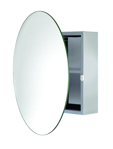 croydex severn circular mirror medicine cabinet in stainless steel|Croydex 19.7.